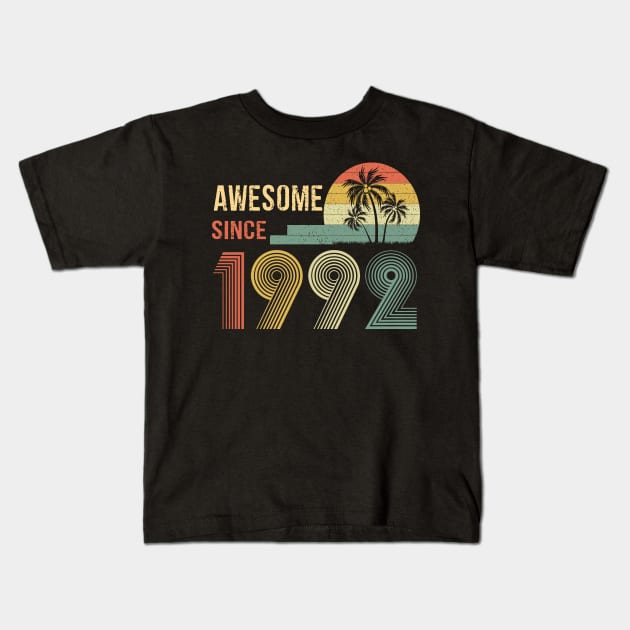 30 Years Old Awesome Since 1992 Gifts 30th Birthday Gift Kids T-Shirt by peskybeater